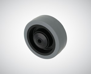 Koło pełne fi 100 mm - nośność 160 kg - koło z elastyczną gumą - otwór 10 mm