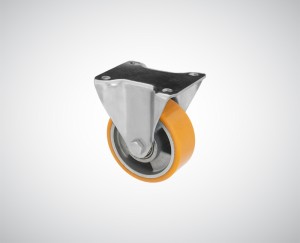 Zestaw kołowy stały aluminiowy fi 100 mm - nośność 200 kg - wzmocniony - koło z poliuretanu