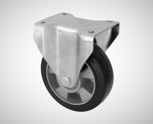 Zestaw kołowy stały fi 160 mm - nośność 350 kg - koło z elastycznej gumy