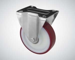 Zestaw kołowy stały fi 160 mm - nośność 400 kg - wzmocniony - koło z poliuretanu