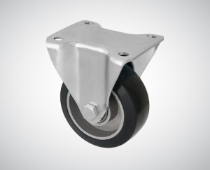Zestaw kołowy stały fi 125 mm - nośność 220 kg - koło z elastycznej gumy