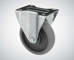 Zestaw kołowy stały fi 160 mm - nośność 200 kg - koło z termoplastycznej gumy