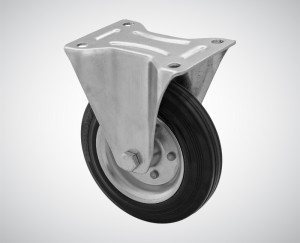 Zestaw kołowy stały fi 160 mm - nośność 150 kg - koło z oponą gumow