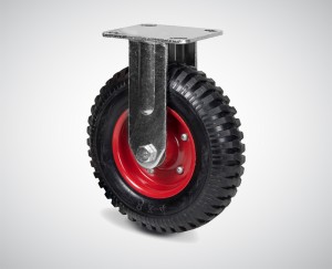Zestaw kołowy stały fi 200 mm - nośność 235 kg - opona z pełnej gumy