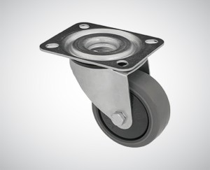 Zestaw kołowy skrętny fi 125 mm - nośność 120 kg - koło z termoplastycznej gumy