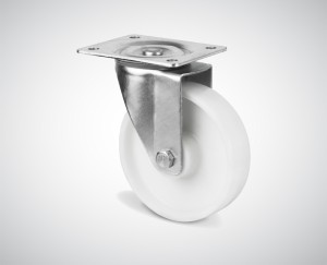 Zestaw kołowy skrętny fi 80 mm - nośność 50 kg - koło polipropylenowe