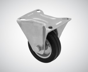 Zestaw kołowy stały fi 75 mm - nośność 40 kg - koło z oponą gumową